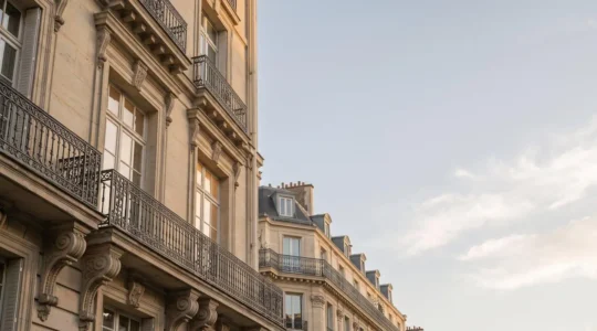 Vision panoramique d'un investissement immobilier de prestige à Paris illustrant la stratégie fiscale et patrimoniale