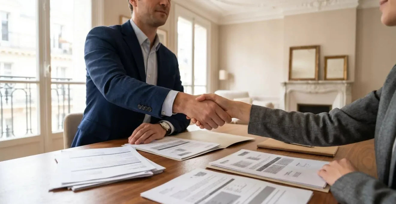 Transaction immobilière sécurisée entre particuliers dans un appartement parisien