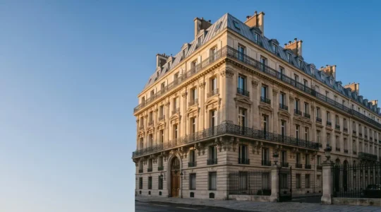 Architecture haussmannienne parisienne emblématique représentant la transmission patrimoniale multigénérationnelle